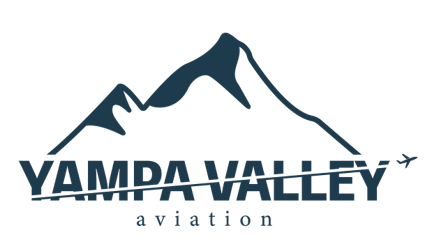 Business Aviation Group Logo for Yampa Valley Aviation featuring a stylized mountain and an airplane flying across the words "Yampa Valley," with "aviation" below—perfect for representing the spirit of Yampa Valley Hangar at Yampa Valley Regional Airport (HDN).